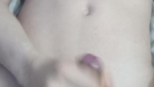 Sexy young man ejaculating cum