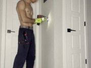 Plumber- Electrician Flashing - MILF Want Handyman’s Cock After Teasing Naked for Him , Bigmax8inch 2/16