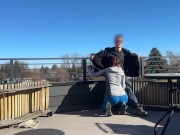 DICKFLASH public, a little redhead slut gives me a handjob and blowjob while her bf out Bigmax8inch 11/16