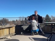 DICKFLASH public, a little redhead slut gives me a handjob and blowjob while her bf out Bigmax8inch 9/16