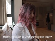 My english TEACHER fucks me and makes me SQUIRT all over my bed! 1/16