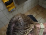 Dirty slut gets railed raw in a public bathroom 10/16