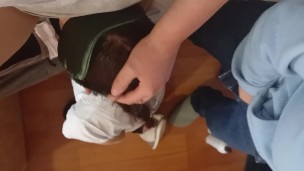 I blindfolded my girlfriend so she wouldn't see that she was licking our neighbor's pussy - IkaSmokS