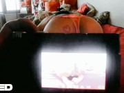 PEACH THONG COSPLAY EBONY BROWN SKIN BEAUTY MOST CUTE ANAL