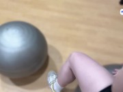 Sex in the gym! Real public pick up and fuck in the group room 7/16