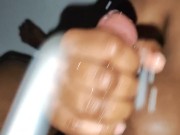 spa ගස්සපු අතේ ගස්සිල්ල. කැරි ඇග පුරාම  - 10ml Cum Comes out. She Did perfectly 9/16