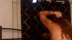 Small White girl goes crazy and rides and pounds her pink tight pussy on hot Latino guys cock