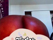 Stuffing My Ebony Pussy with XL DILDO! 11/16