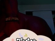 Stuffing My Ebony Pussy with XL DILDO! 14/16