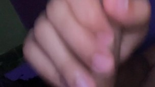 Young man with a big penis is excited and jerks off while