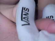 Girlfriend Gives Vans Sock Job and I Cum on Them! 5/16