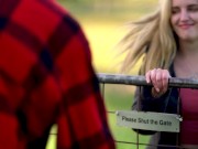 Threesome In The Farm! Charlie Forde Fucks Caleb Arcane & Finley Kay! 1/16