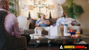 ACCIDENTAL GANGBANG - Horny Casey Calvert Gets Gangbanged By Bored Men