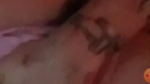 Sexy white girl and Hot Latina Guy Masturbate Over The Phone Together Until They Both Cum