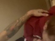 Baby sucking Dick like she loves the taste 13/16