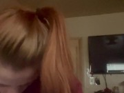 Baby sucking Dick like she loves the taste 14/16