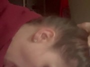 Baby sucking Dick like she loves the taste