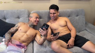 Two huge cocks fucking Emily Fox's huge ass - Zeus White