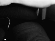 Belly inflation on a train! She inflated her belly in public and pretended to be pregnant 6/16