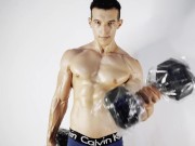 Real muscle session of a natural Colombian bodybuilder 15/16