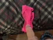 Felt so horny I played  lingerie until I came  with a hot load 16/16