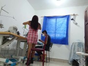 Whore calls her boyfriend to fuck her at work and says she fucks even the boss 4/16