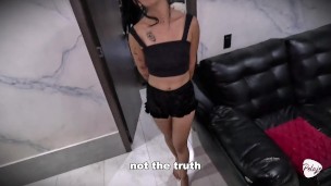 My ex-boyfriend came to ask for his helmet and I managed to trick him into fucking his big hot cock