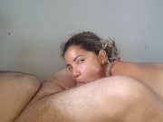 I caught my stepmother masturbating and put my dick inside until I came on her hair 10/16