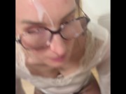 Cum on glasses compilation