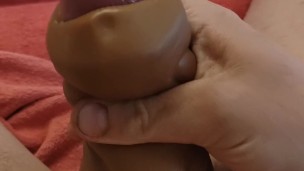 Huge cumshot with the help of my toy