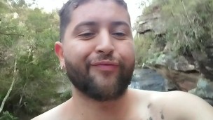 My friend called me before class to get naked at the waterfall.