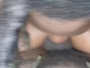 WHEN GORILLA PUNCHER TELLS HIS FREAKY EBONY HE WANTS TO FEEL HER THROAT SHE GOES DOWN LIPS TO BALLS! 1/16