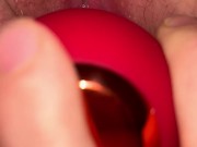 Cums hard with her new rose 10/16