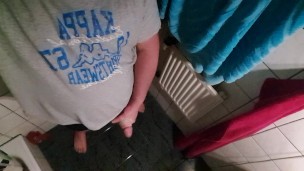 Masturbating in a friends bathroom