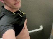 Jerking off in the bathroom stall 13/16