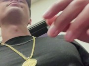 Teen almost gets caught in a public stall 3/16