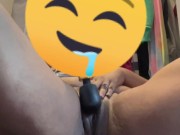 Thick thighs Ebony MILF closet squirt!! 3/16