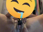 Thick thighs Ebony MILF closet squirt!!