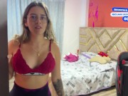 My roommate arrives just when I need him most! Intense sex with jets of semen. 2/16