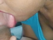 Stepsister Takes her Brother's Cum in Mouth and Swallowed it from very Close-up Angle 2/16