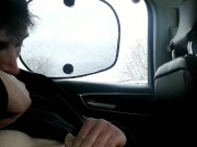 So horny I had to pull over to jerk off 16/16