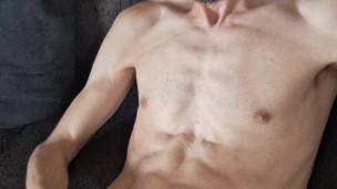Horny big dick Latin boy cum on chest