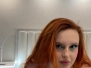 RED HAIRED JUICY WHITE SKIN MERMAID WITH PERFECT TITS TOUCHES HERSELF AND UNDRESSES ON CAMERA 5/16