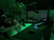 Watching your horny gamer boyfriend get off *Loud moaning and huge cumshot* 16/16