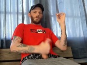 Stroking my big cock on my smoke break 12/16