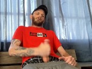 Stroking my big cock on my smoke break 15/16