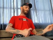 Stroking my big cock on my smoke break 4/16