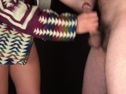 Cum fell on my face by accident. Three handjobs, three big loads.-XattlaLust-