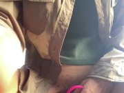 Masturbating my pussy with a toy on the farm 16/16