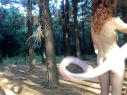 Watch my slim butt while I dance naked in the woods 13/16